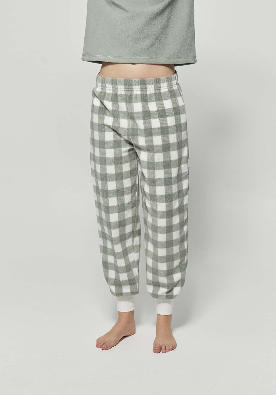 Owl Fleece Pyjamas - Green