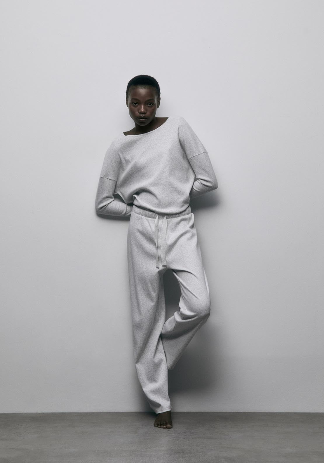 Ribbed Pyjamas - Grey