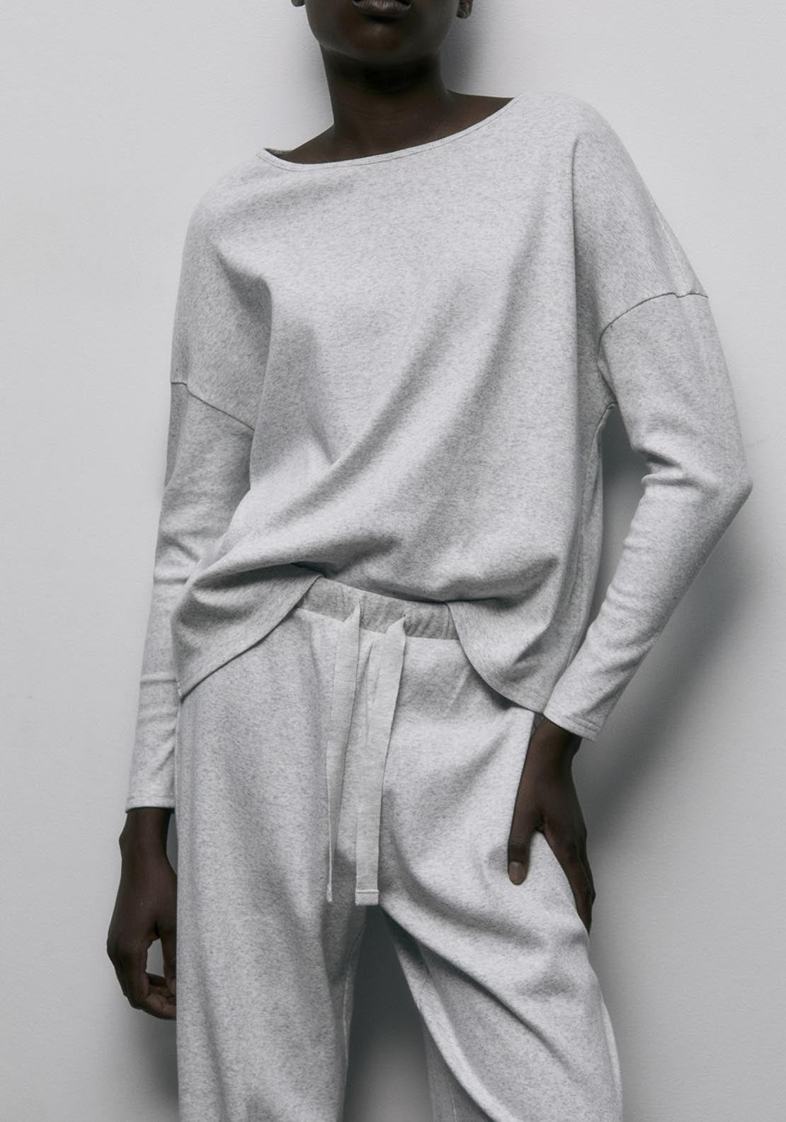 Ribbed Pyjamas - Grey
