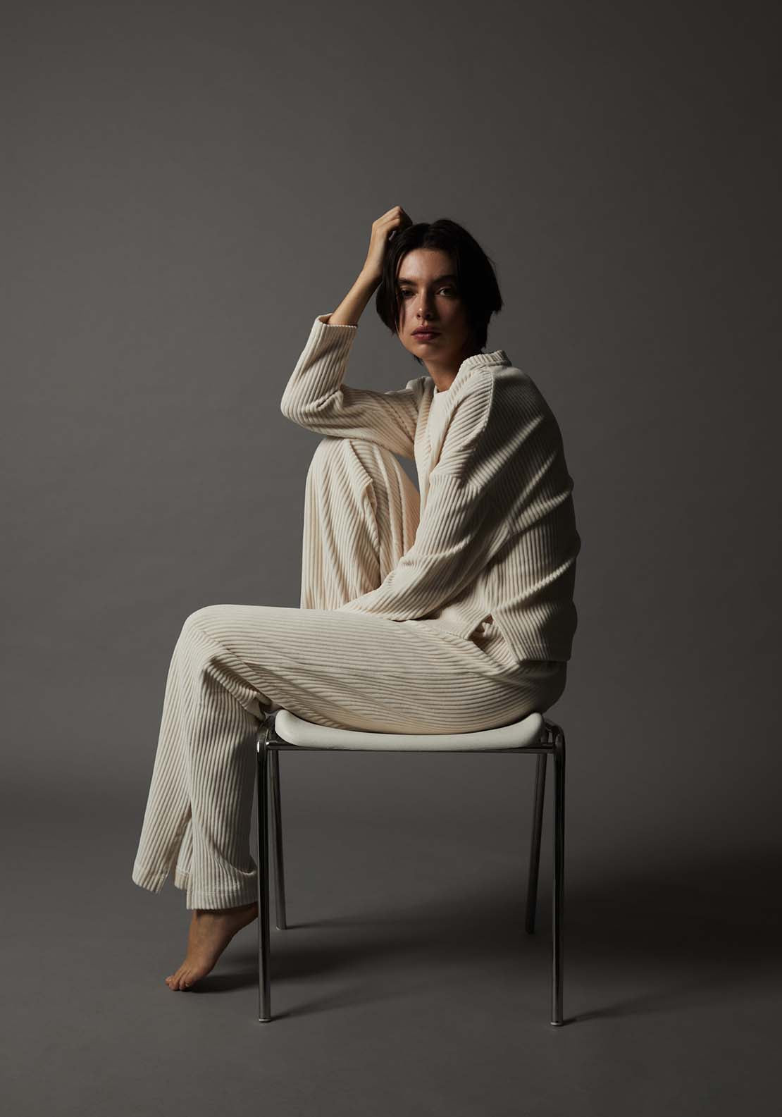 Corduroy Set - White