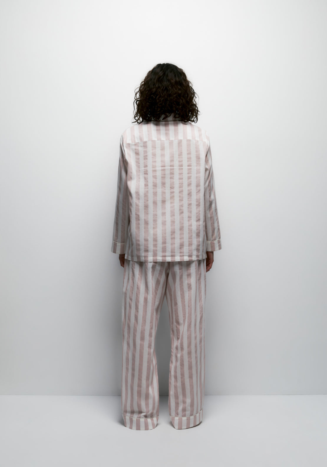 Sfera 100% Cotton Pyjama Set With Lapel Collar - Striped 2 Shaws Department Stores