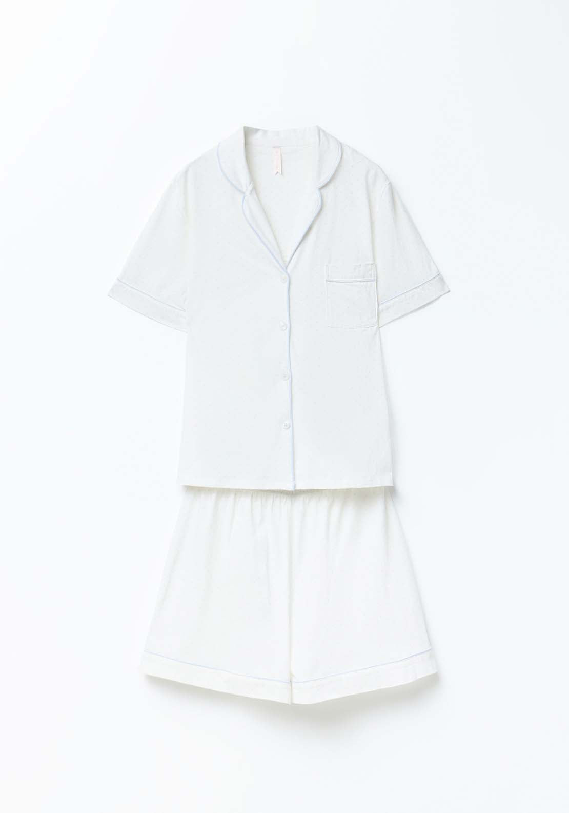 Sfera Polka Dot Pyjamas - Blue 5 Shaws Department Stores