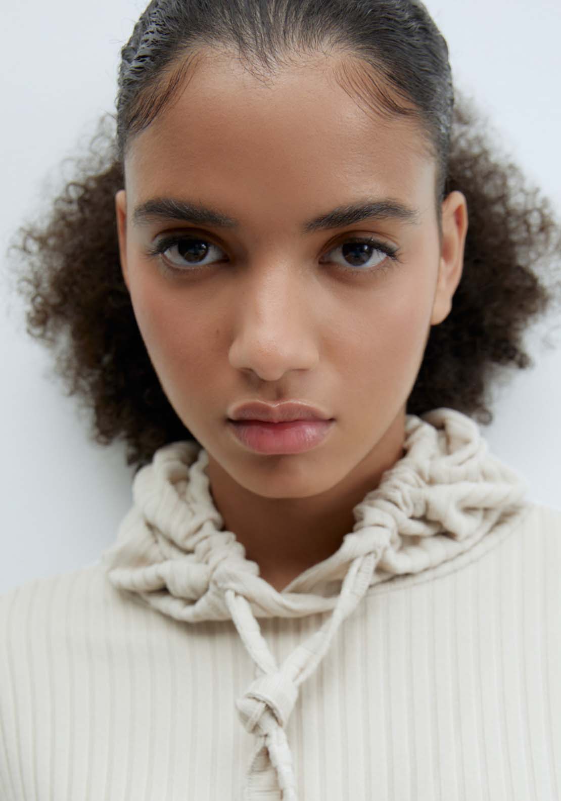 Sfera Side stripe ribbed sweatshirt - Camel 5 Shaws Department Stores