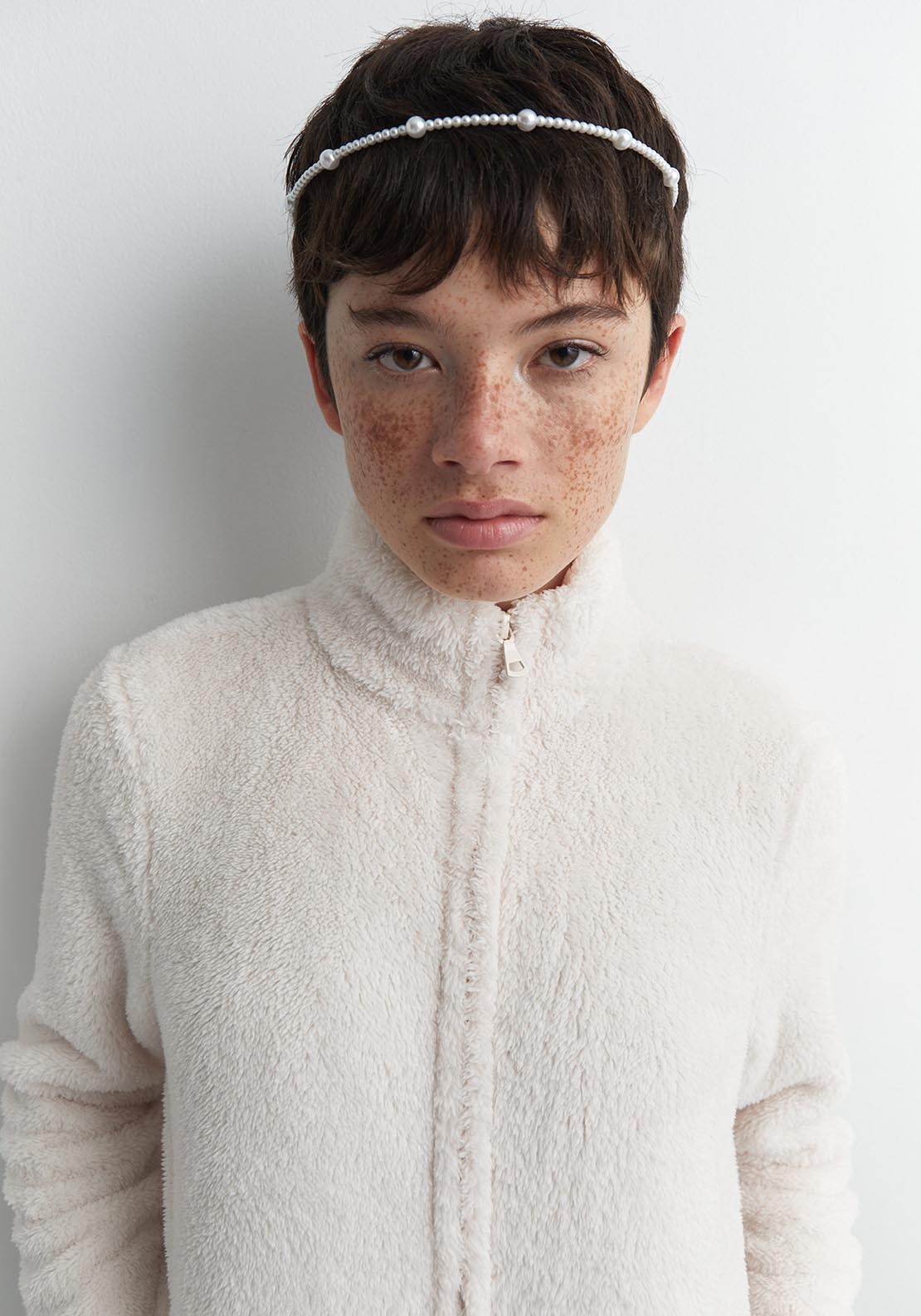 Sfera Plain polar fleece jacket - Bone 5 Shaws Department Stores