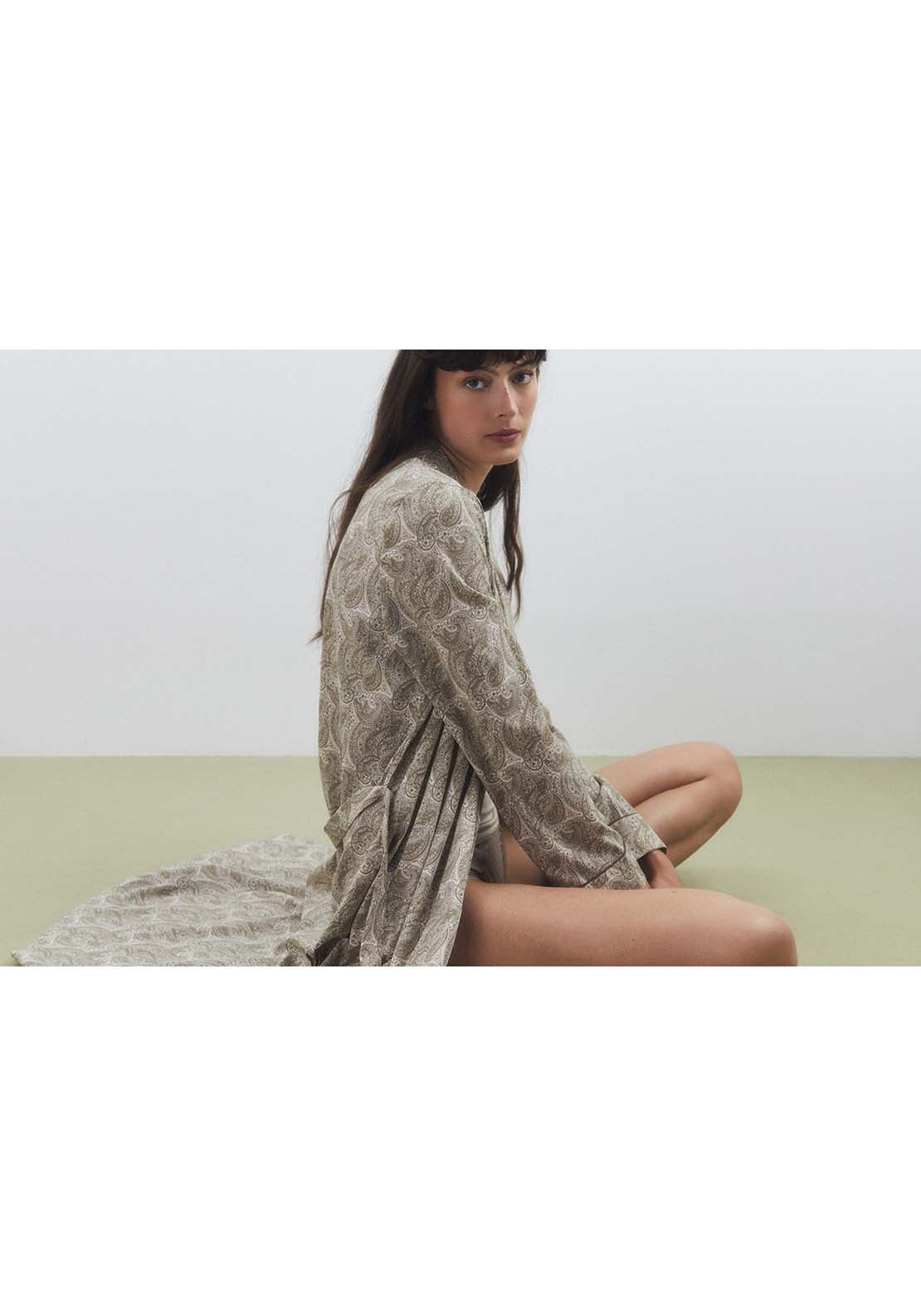 Sfera Printed Dressing Gown - Pink 5 Shaws Department Stores