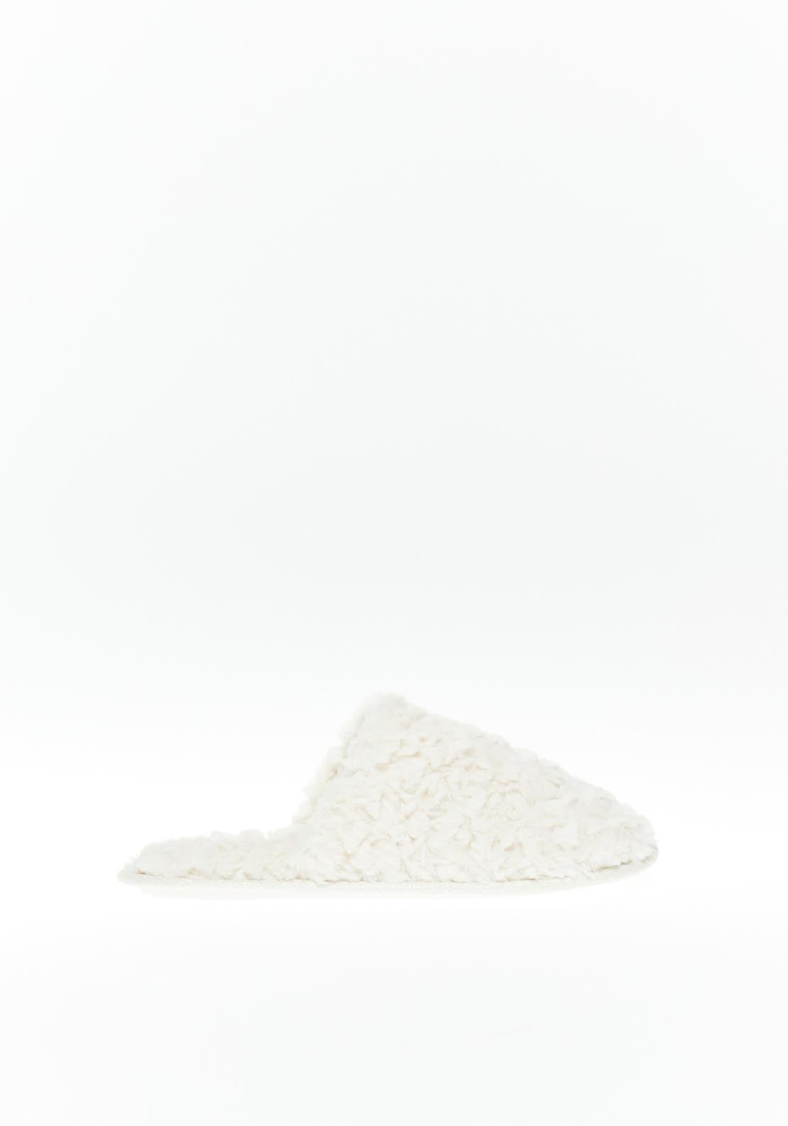 Sfera Curly texture house slippers - White 5 Shaws Department Stores