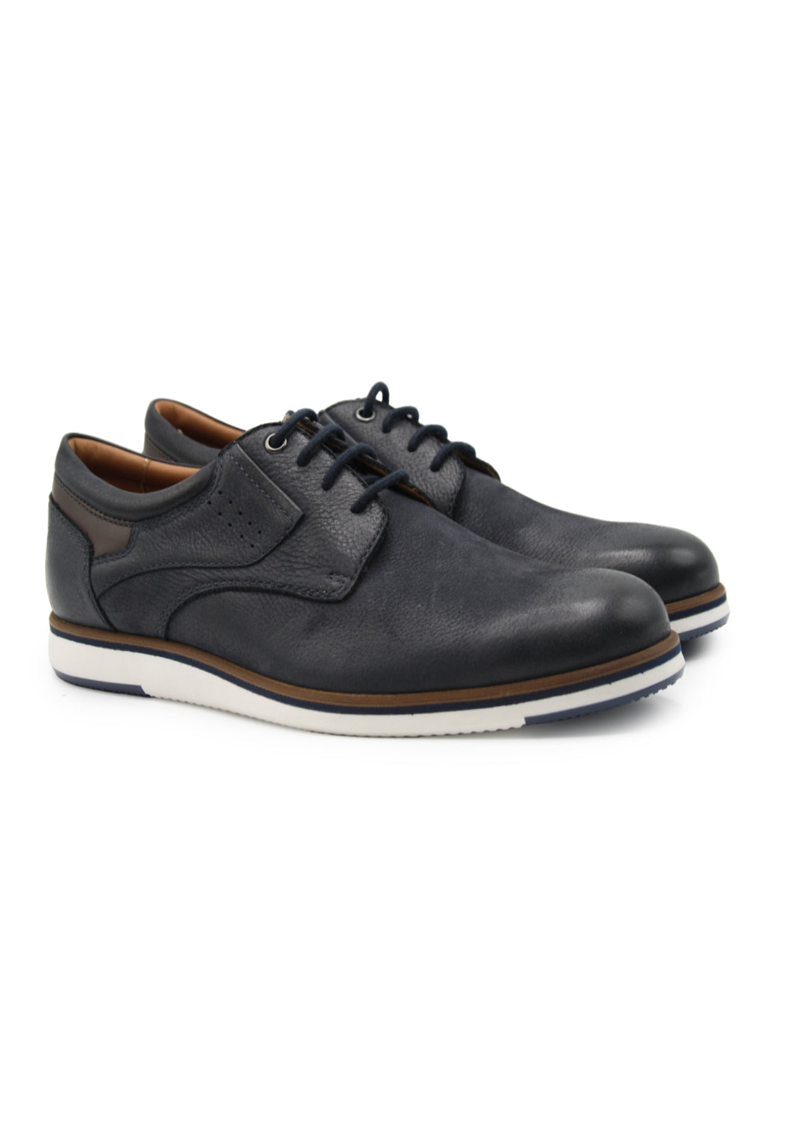 Dubarry White Sole Casual Lace Up Shoe - Navy 3 Shaws Department Stores