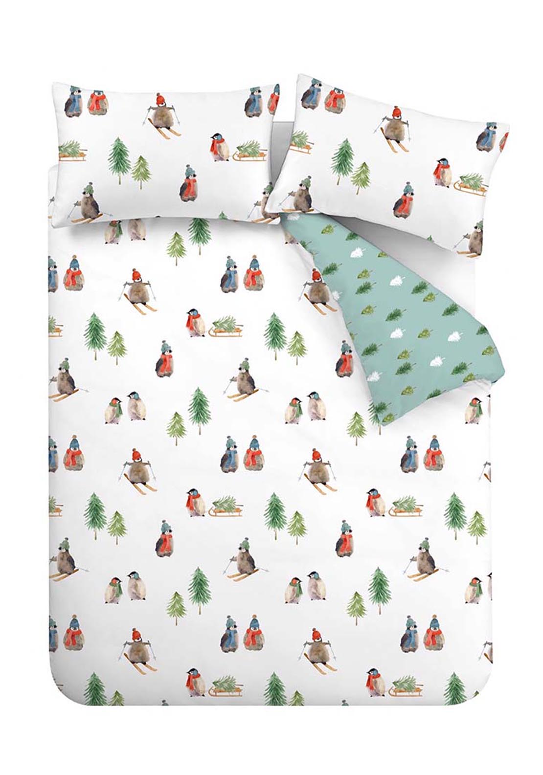 The Home Collection 100% Brushed Cotton Winter Penguins Duvet Cover Set 6 Shaws Department Stores