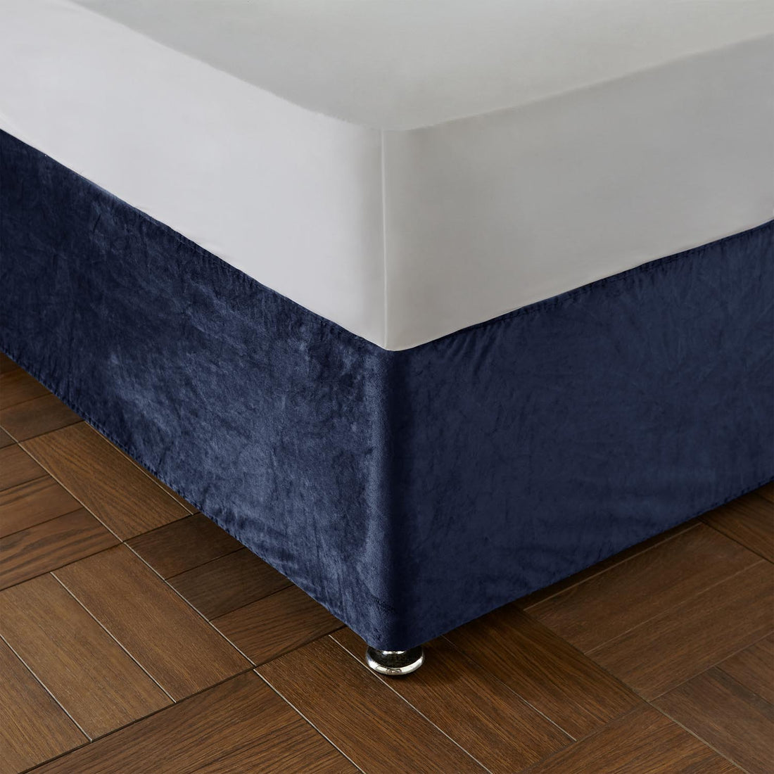 The Home Luxury Collection Reagan Soft Touch Matt Velvet Valance Base Wrap - Navy 1 Shaws Department Stores