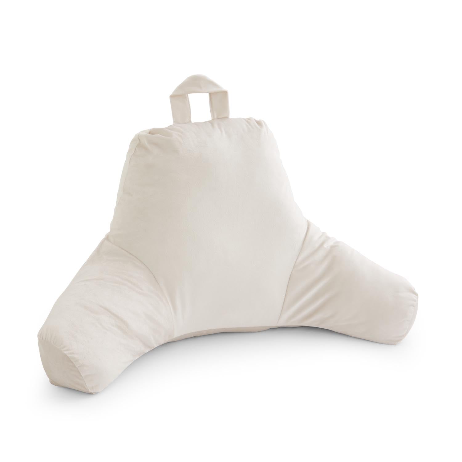 The Home Luxury Collection Reagan Soft Touch Matt Velvet High Backed Cuddle Cushion - Cream 1 Shaws Department Stores