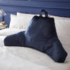 Reagan Soft Touch Matt Velvet High Backed Cuddle Cushion - Navy