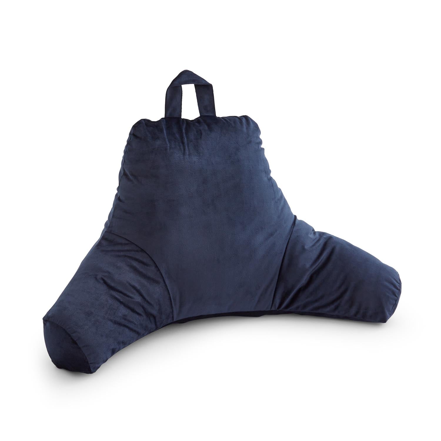 The Home Luxury Collection Reagan Soft Touch Matt Velvet High Backed Cuddle Cushion - Navy 2 Shaws Department Stores