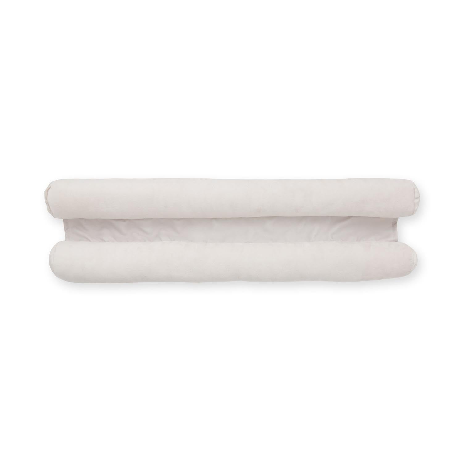 The Home Luxury Collection Reagan Soft Touch Matt Velvet Double Sided Draught Excluder - Cream 2 Shaws Department Stores