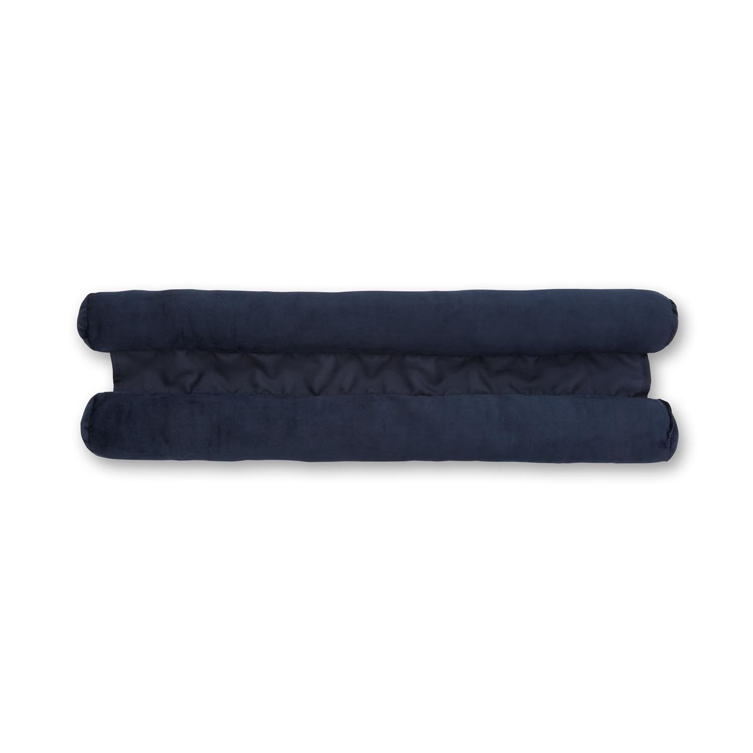 The Home Luxury Collection Reagan Soft Touch Matt Velvet Double Sided Draught Excluder - Navy 2 Shaws Department Stores