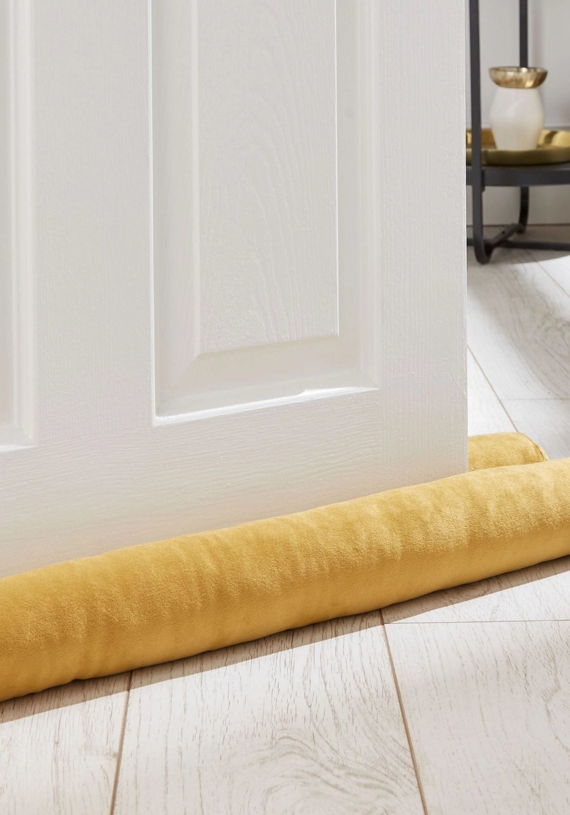 Kingsley Matt Velvet Double Sided Draught Excluder - Yellow