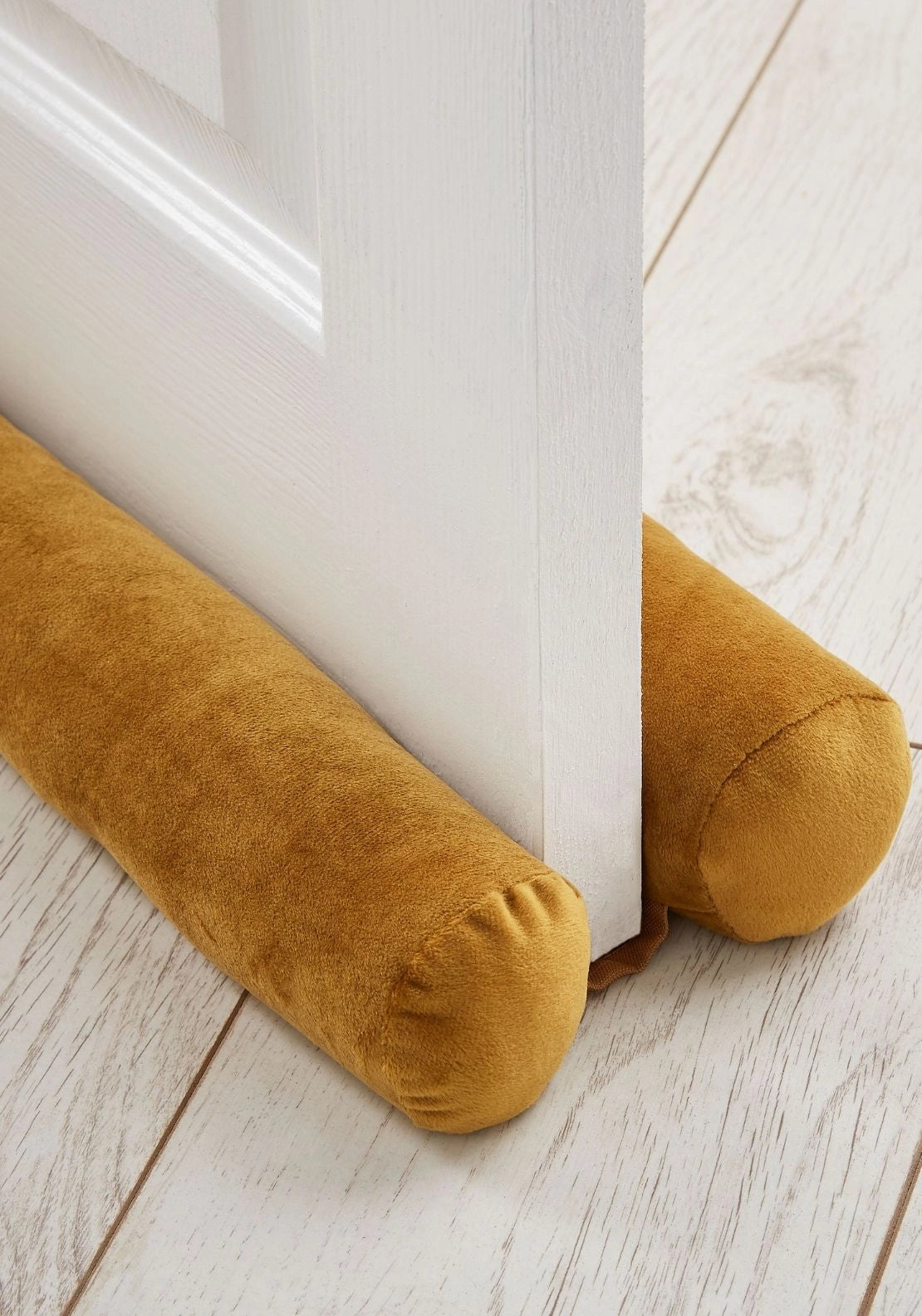 Kingsley Matt Velvet Double Sided Draught Excluder - Yellow