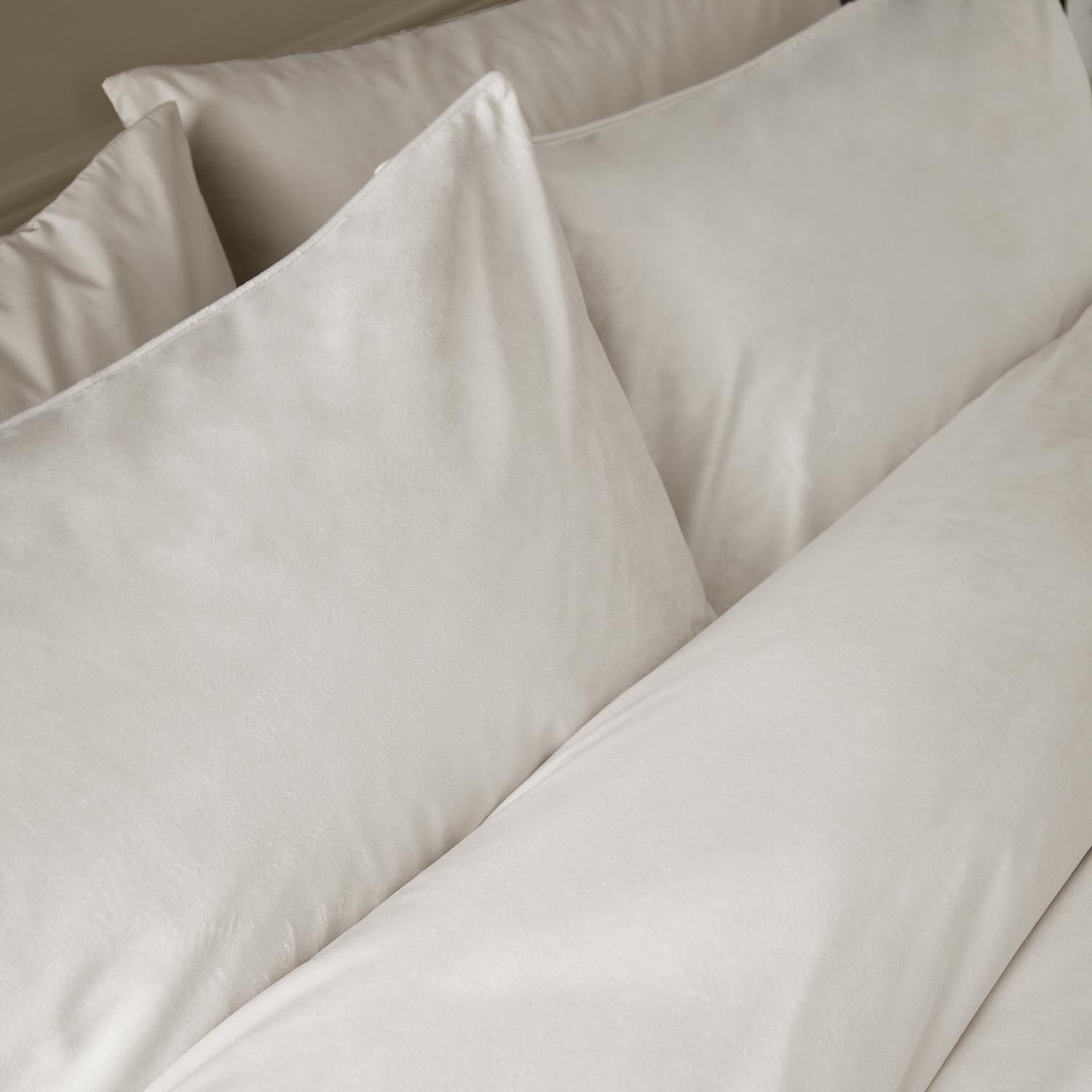 The Home Luxury Collection Reagan Soft Touch Matt Velvet Duvet Cover Set Cream 3 Shaws Department Stores