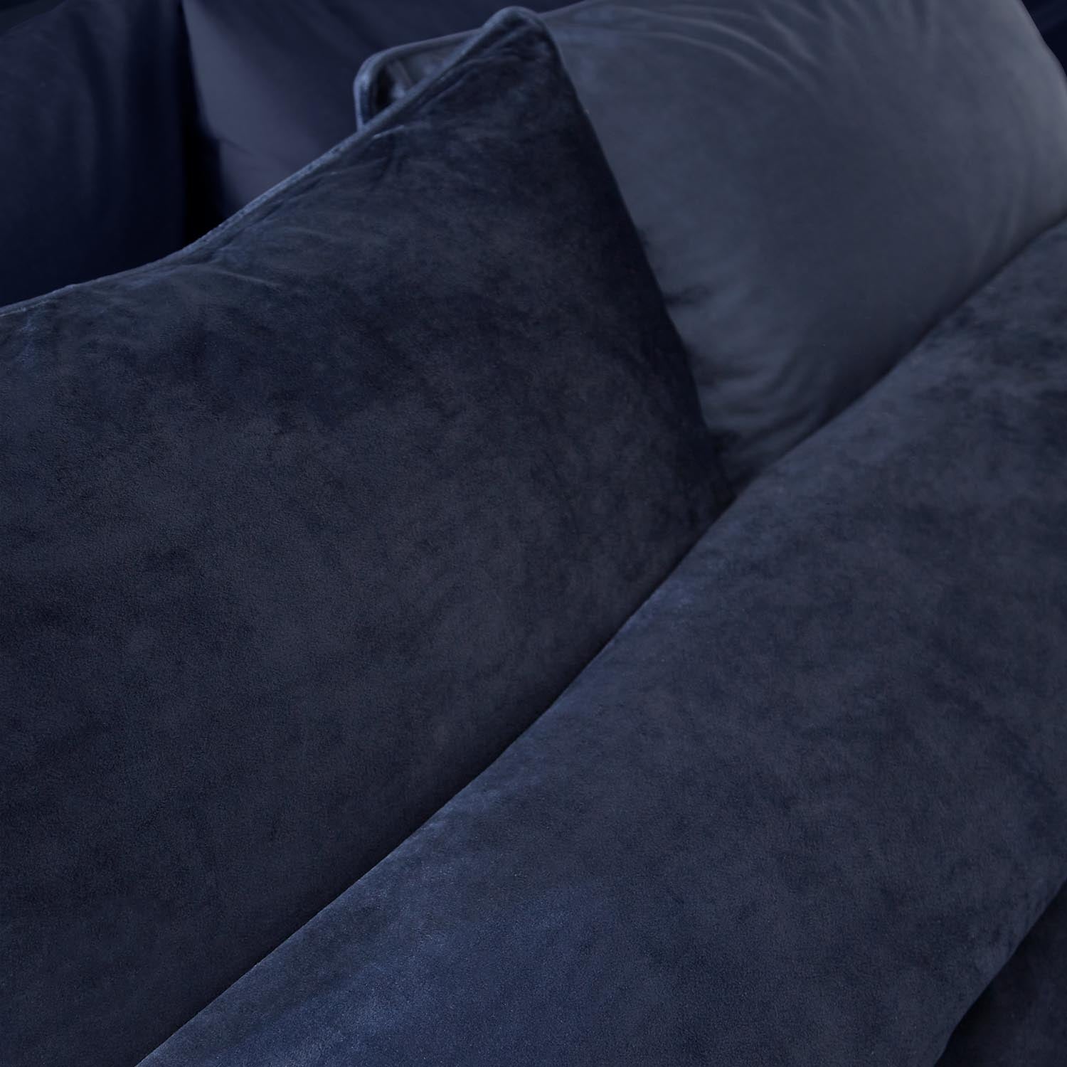 The Home Luxury Collection Reagan Soft Touch Matt Velvet Duvet Cover Set - Navy 3 Shaws Department Stores