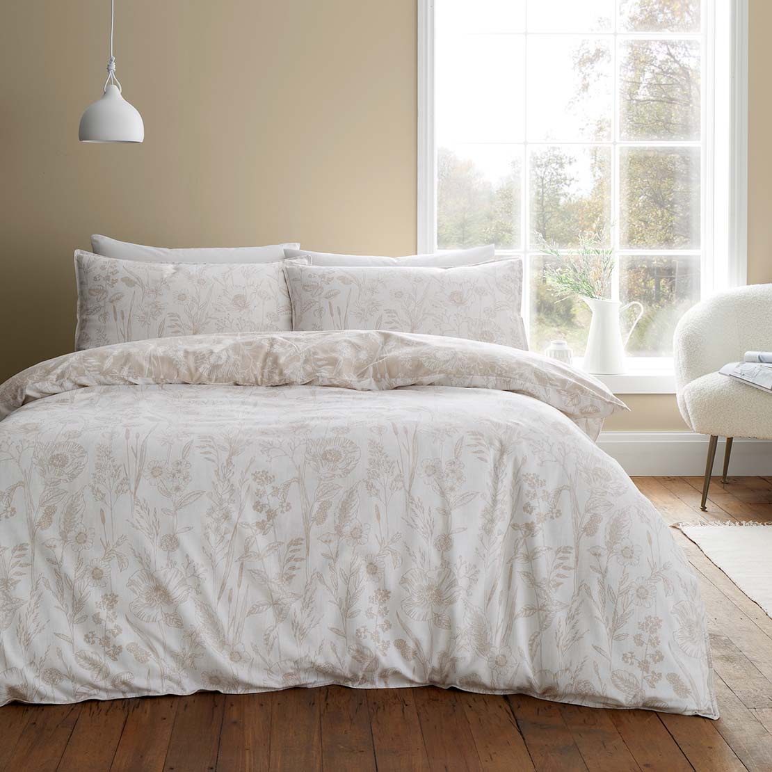 The Home Collection Brushed Cotton Reine Floral Duvet Cover Set 2 Shaws Department Stores