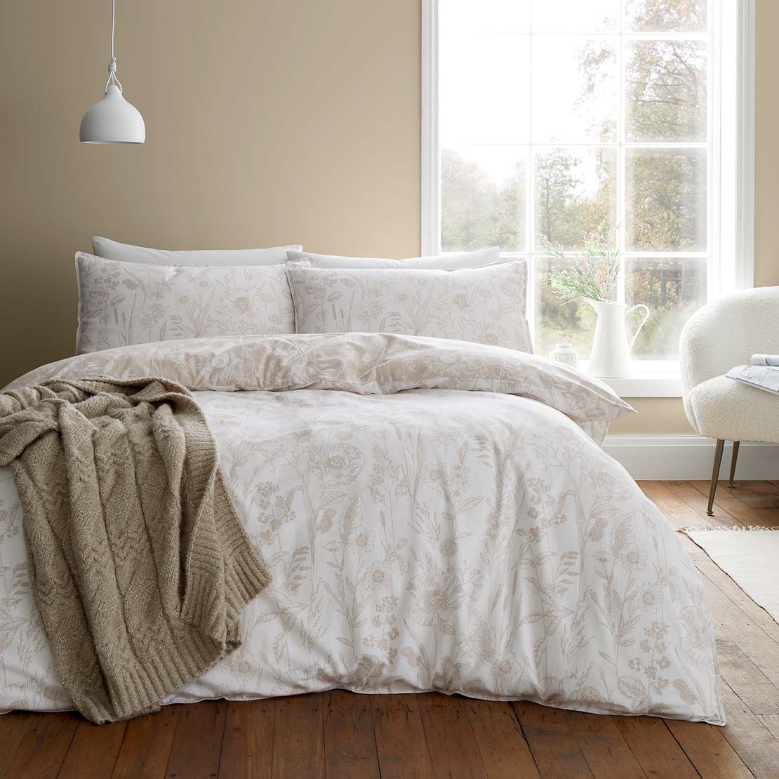 The Home Collection Brushed Cotton Reine Floral Duvet Cover Set 1 Shaws Department Stores