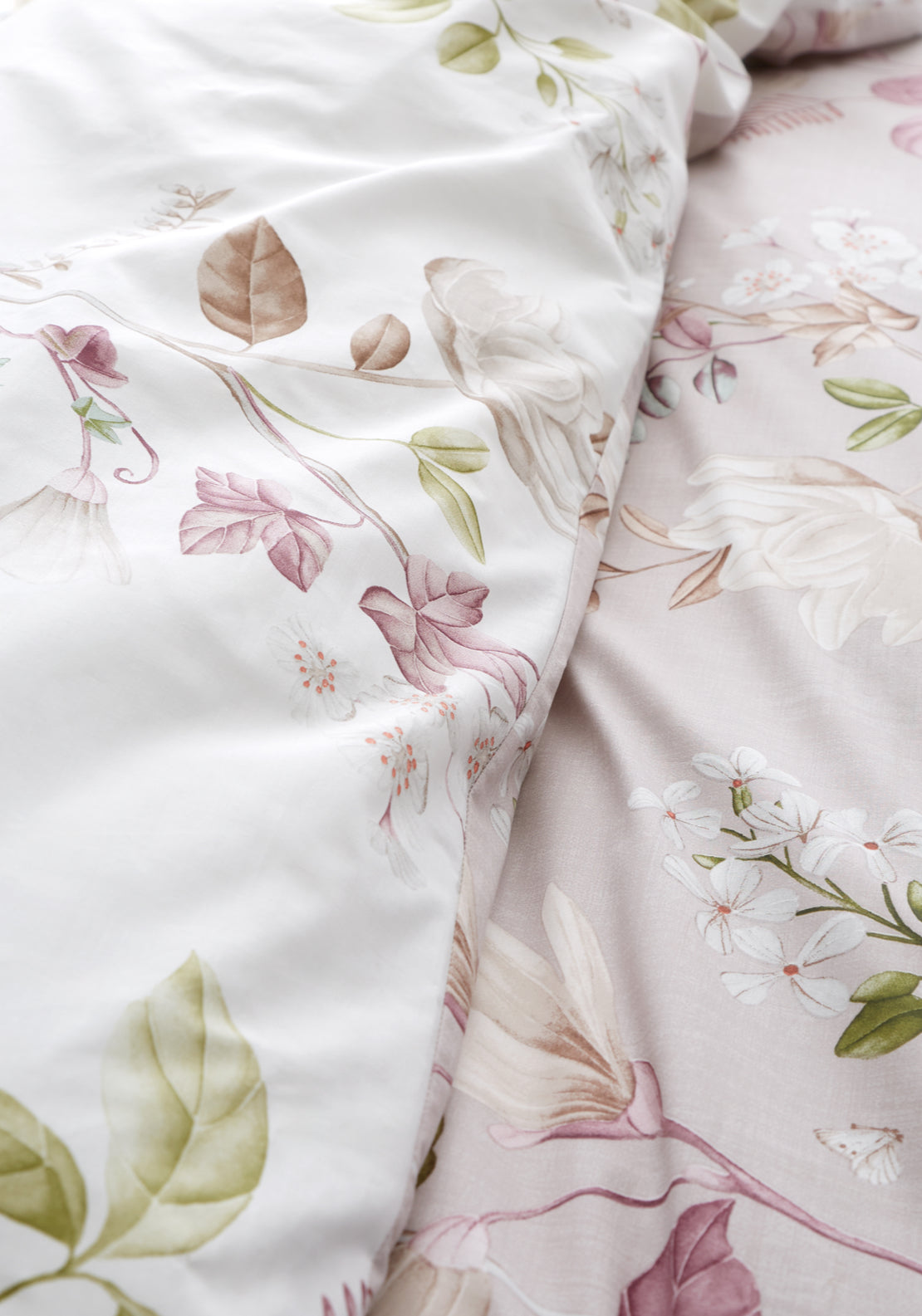 The Home Collection Francesca Floral Cotton Reversible Duvet Cover Set - Blush 5 Shaws Department Stores