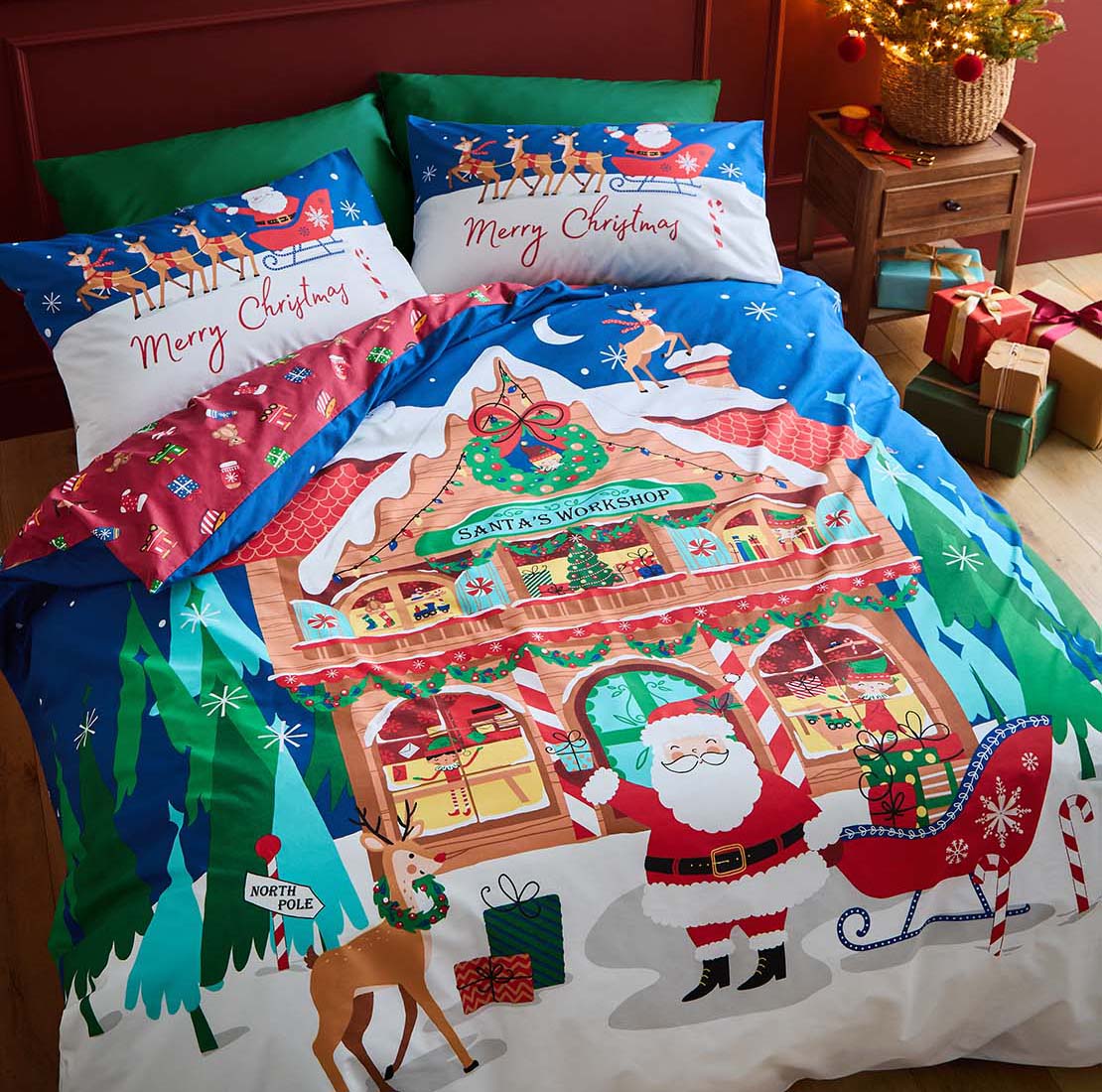 Catherine Lansfield Santas Workshop Duvet Cover Set 1 Shaws Department Stores