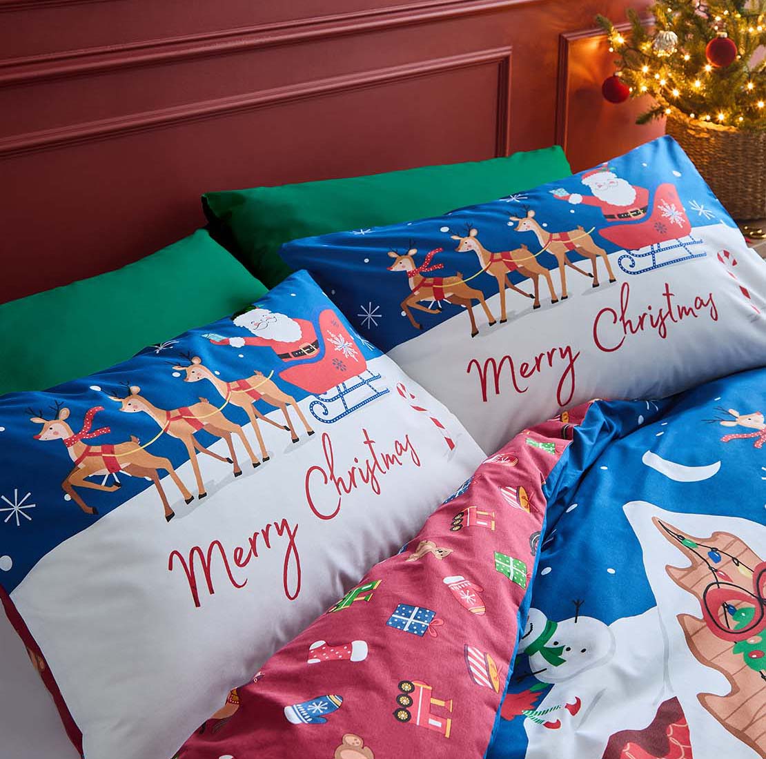 Catherine Lansfield Santas Workshop Duvet Cover Set 4 Shaws Department Stores
