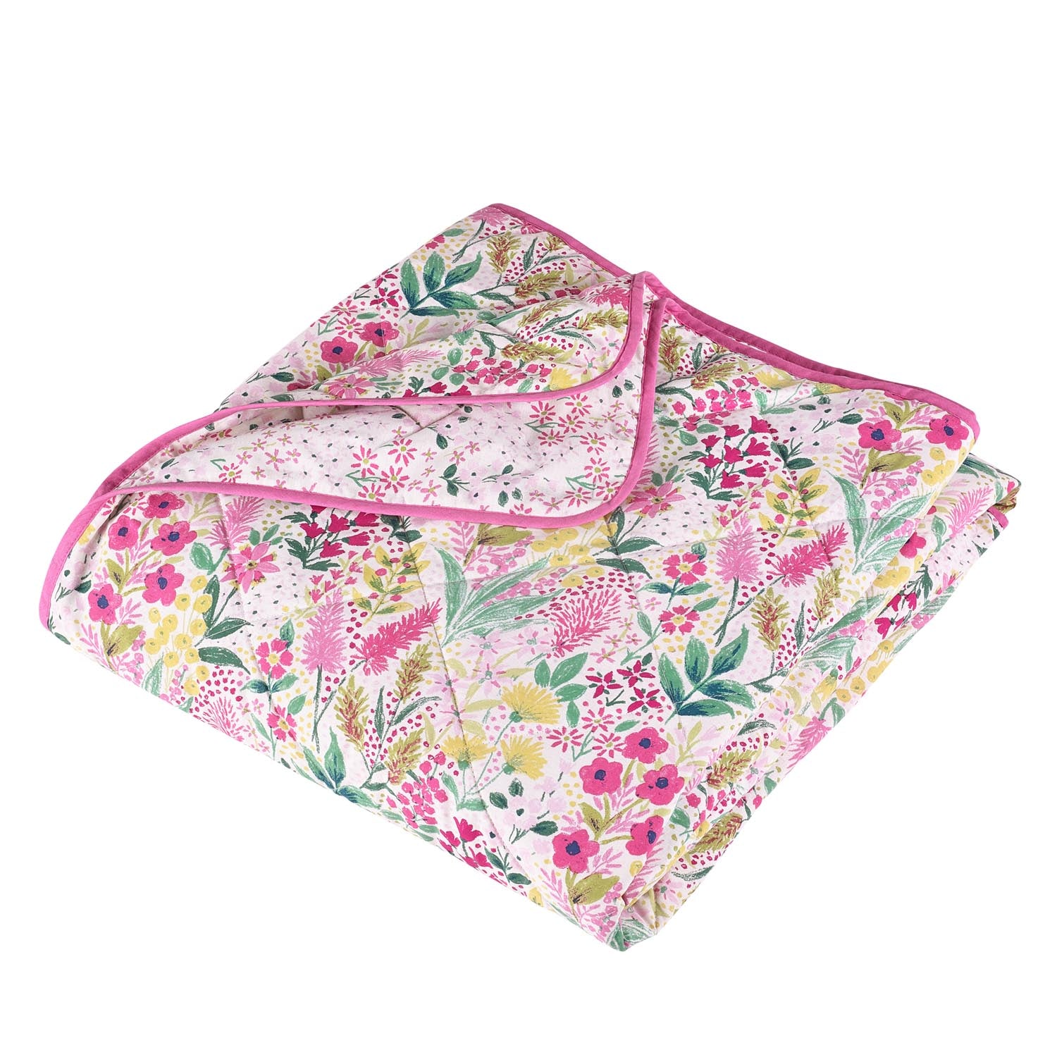 The Home Collection Ria Floral Quilted Bedspread 220X230Cm - Pink 4 Shaws Department Stores