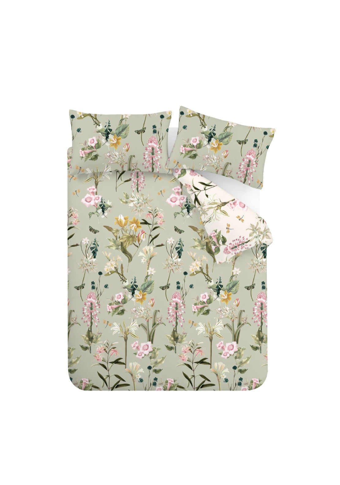 Rhs Exotic Floral Cotton Reversible Duvet Cover Set - Green 5 Shaws Department Stores