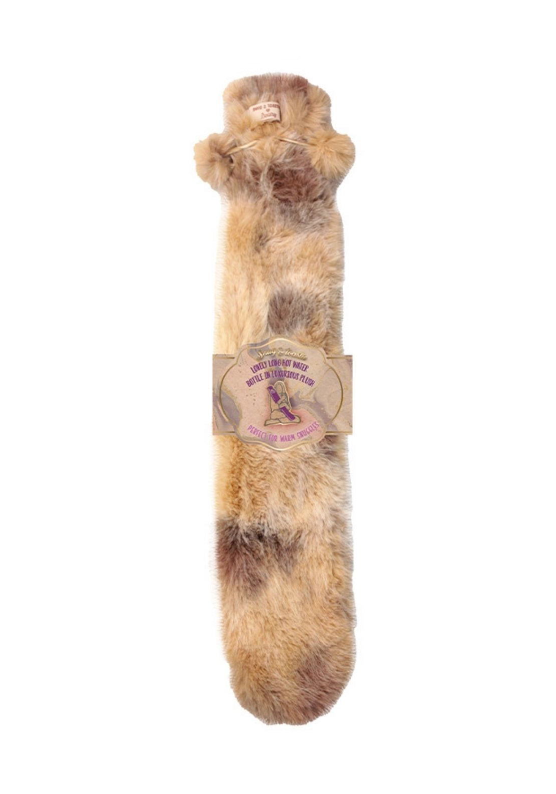 Something Special Extra Long Plush Hot Water Bottle - Caramel 1 Shaws Department Stores