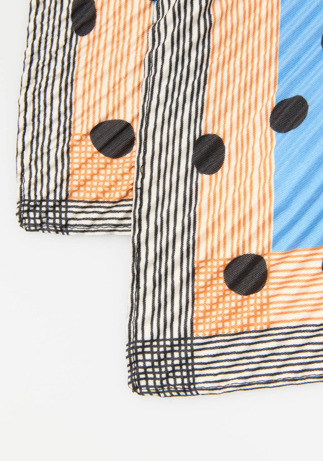 Sfera Pleated Polka Dot Bandana - White 3 Shaws Department Stores