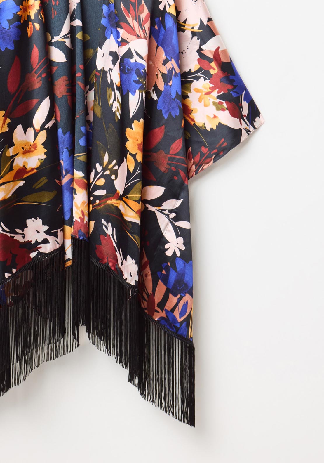 Sfera Fringes Kimono - Black 4 Shaws Department Stores