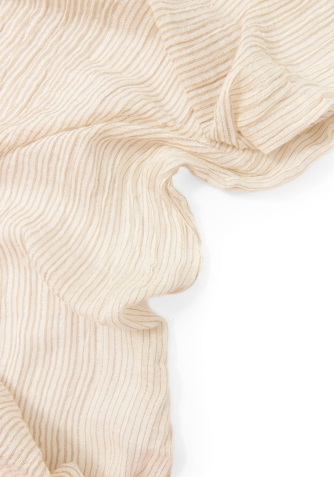 Shiny Combined Scarf - Beige