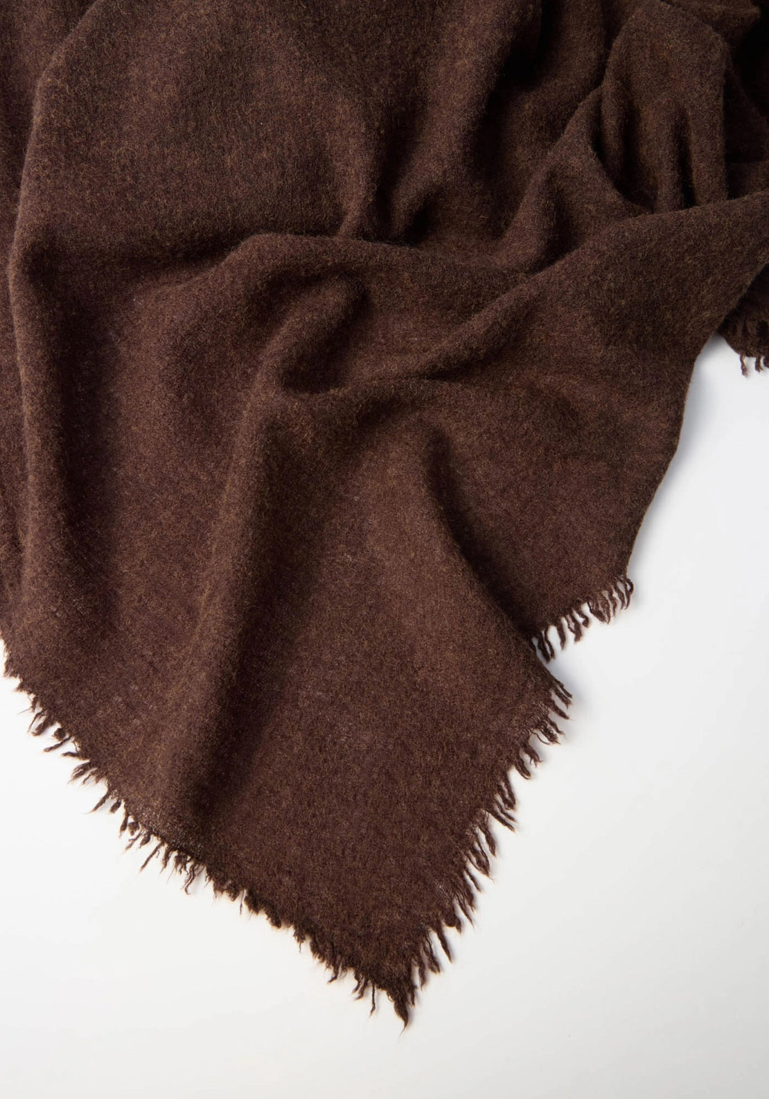 Melange Wool Scarf - Brown