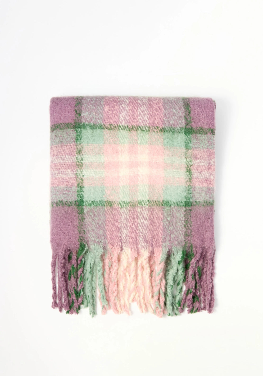 Pastel Tartan Scarf - Lilac