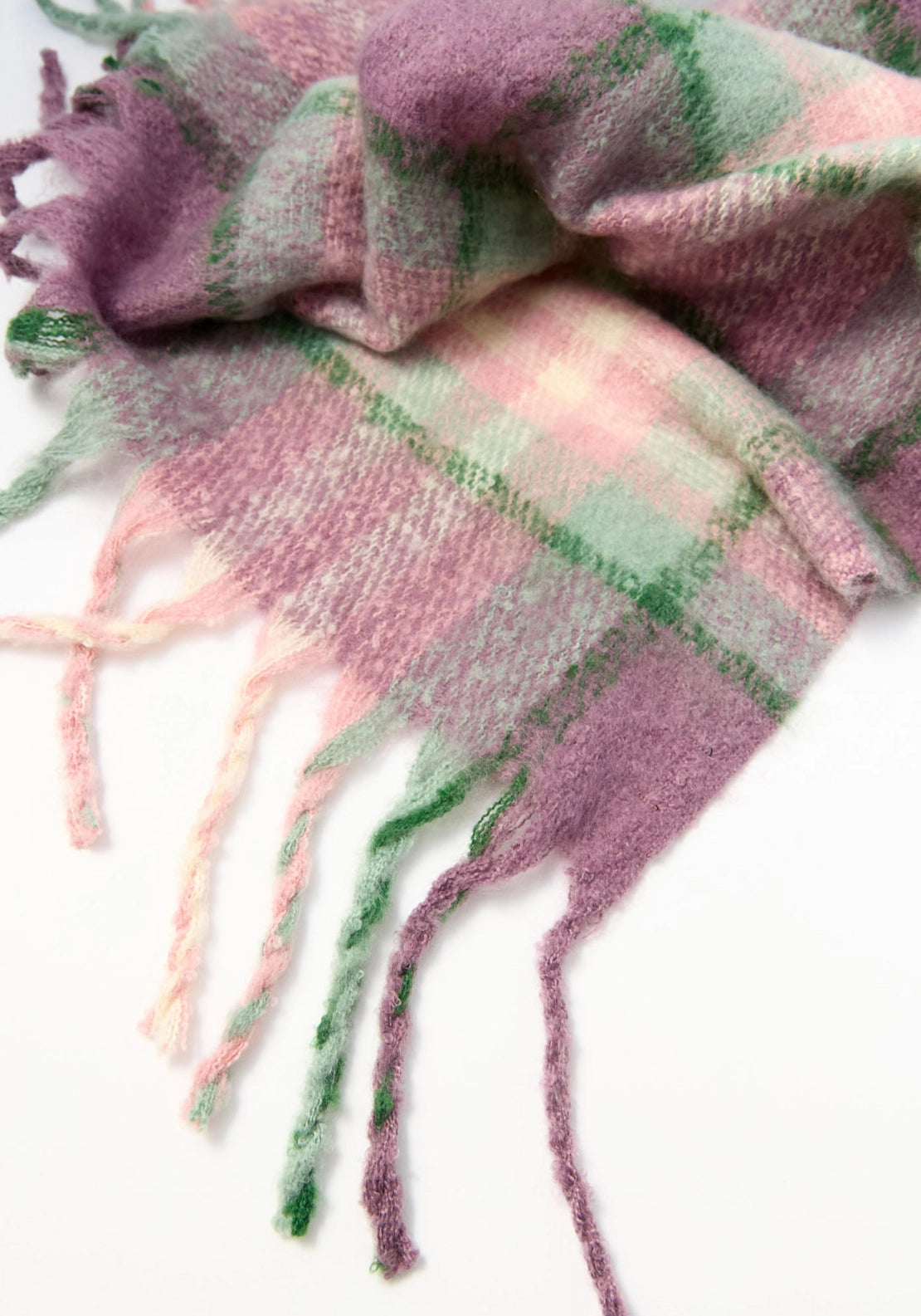 Pastel Tartan Scarf - Lilac