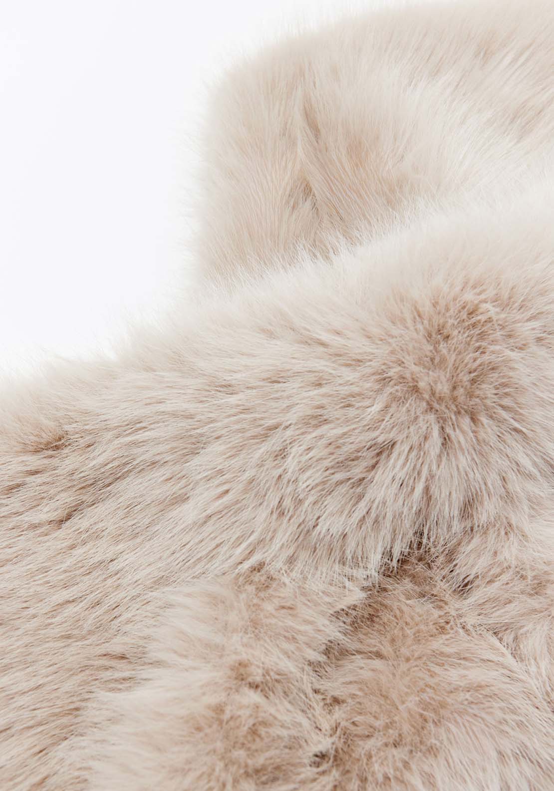 Sfera Fur Neck Scarf - Taupe 2 Shaws Department Stores