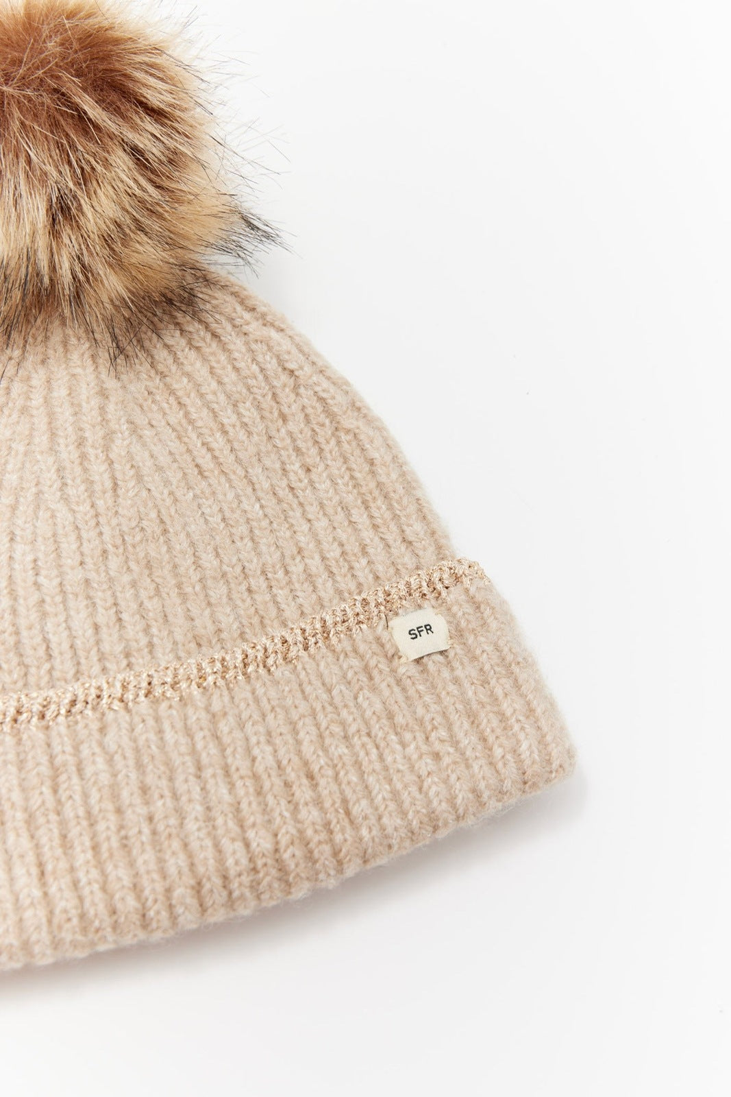 Sfera Hat With Bobble - Taupe 2 Shaws Department Stores