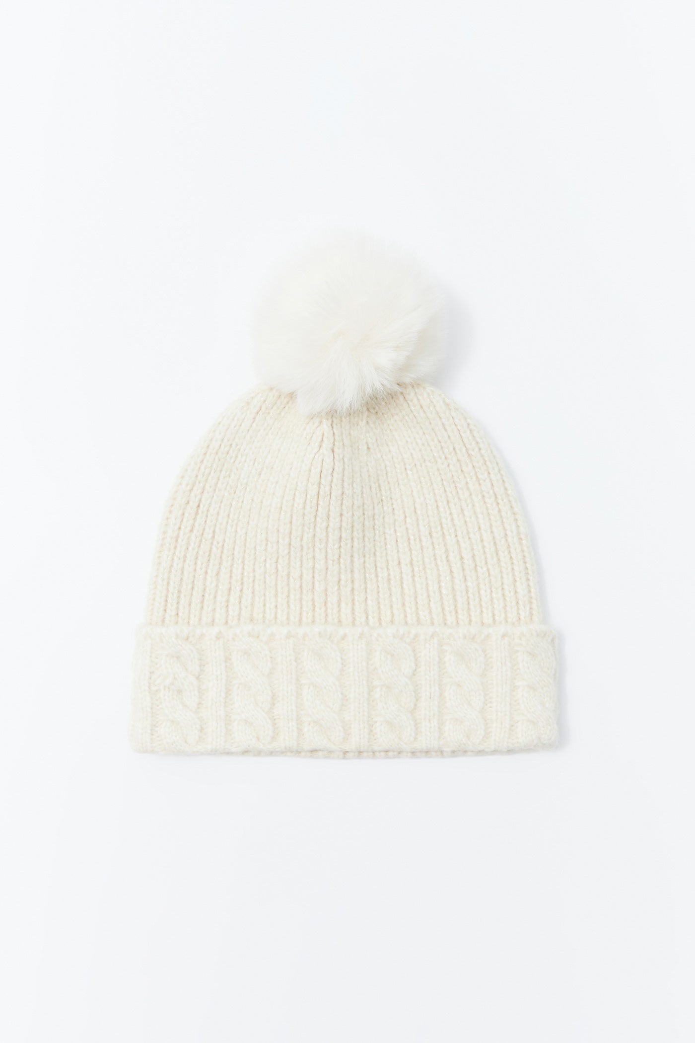 Sfera Bobble Hat - White 1 Shaws Department Stores