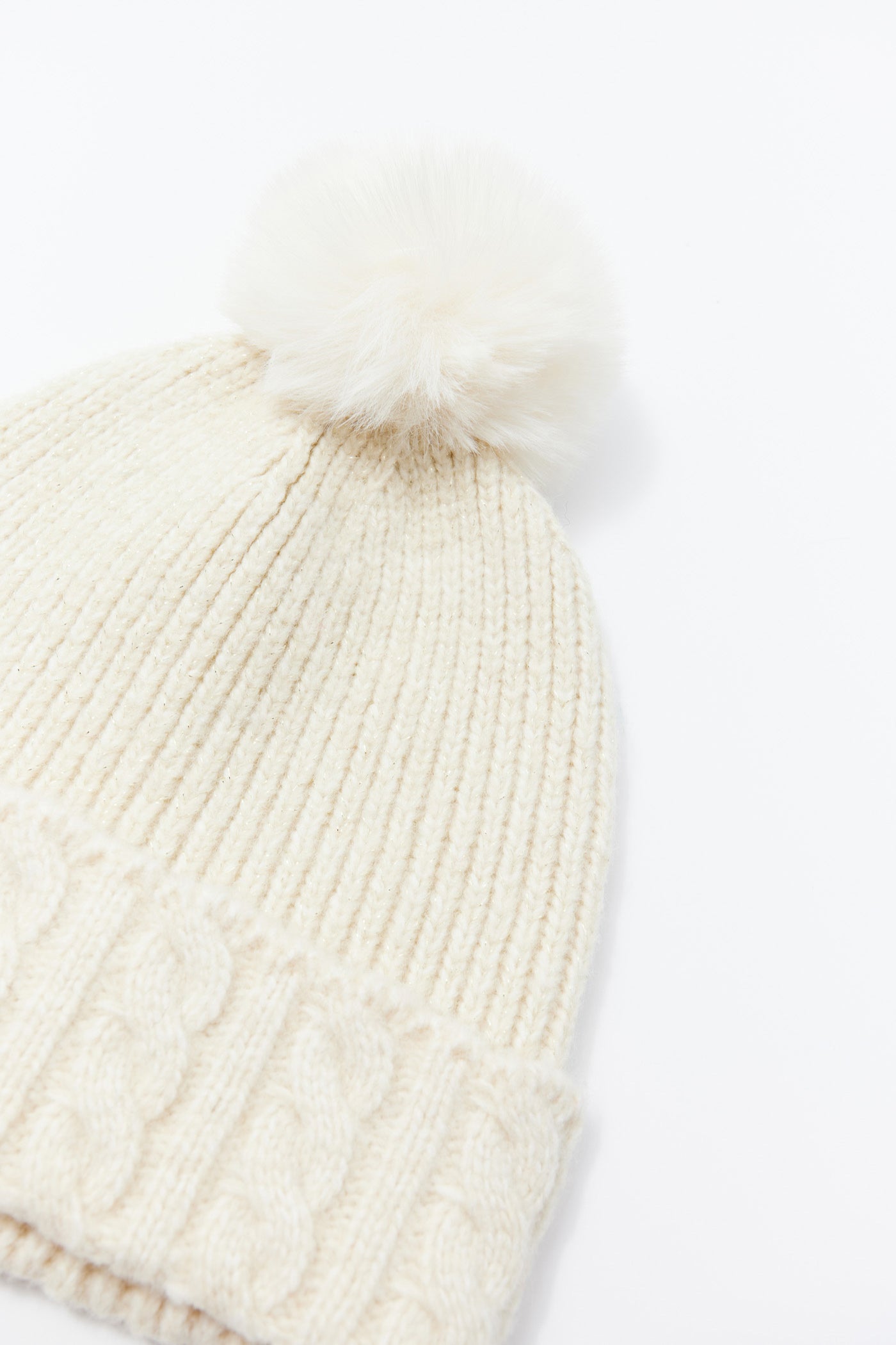 Sfera Bobble Hat - White 2 Shaws Department Stores