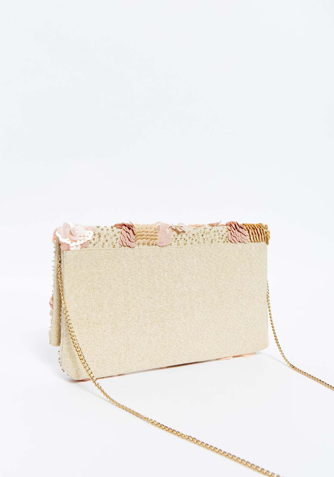 Sfera Flowers beaded envelope bag 2 Shaws Department Stores