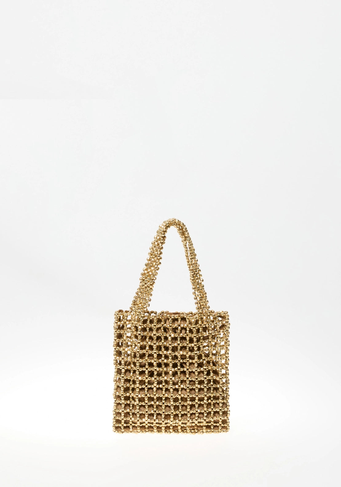 Faceted Bead Mini Bag - Gold