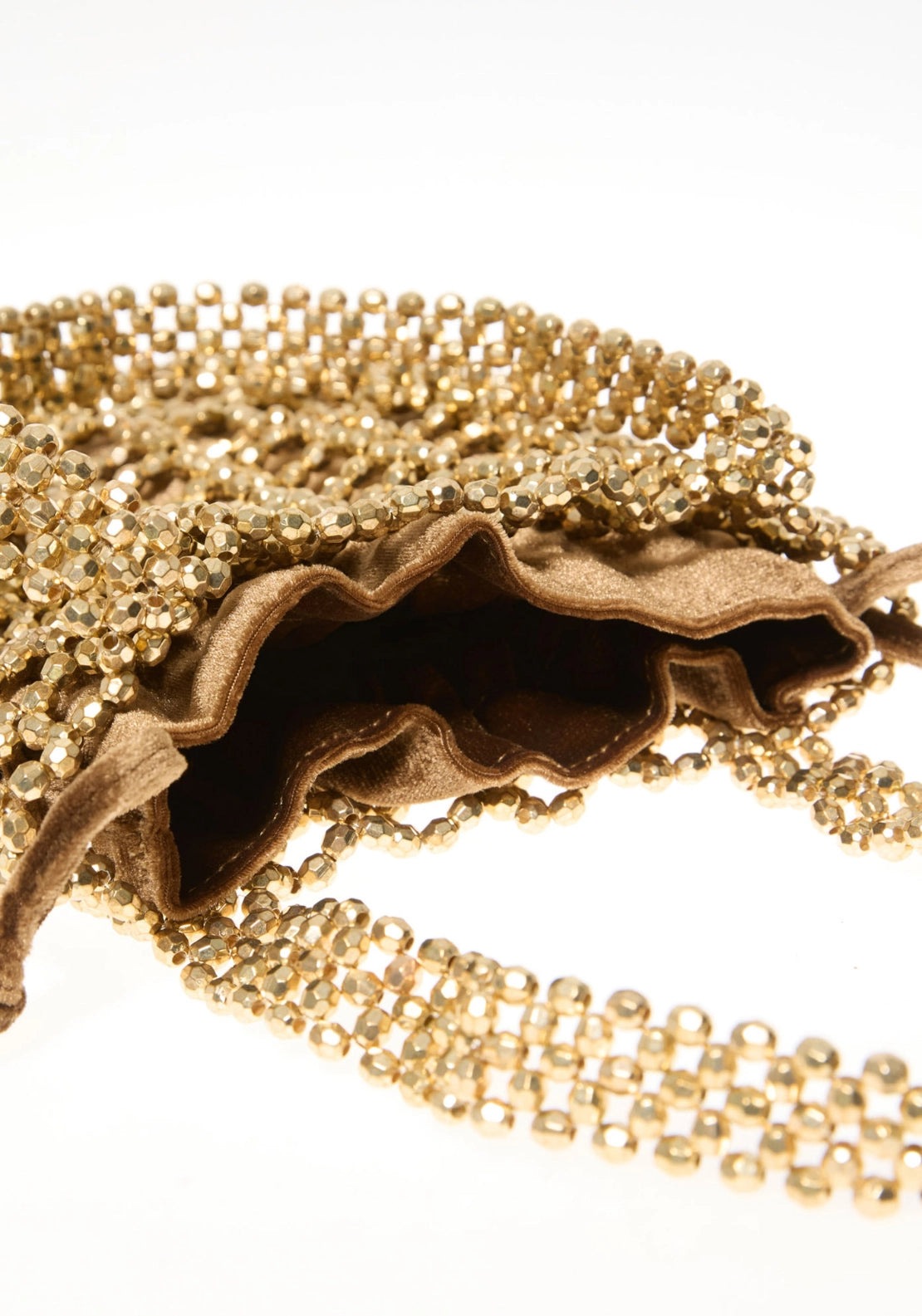 Faceted Bead Mini Bag - Gold