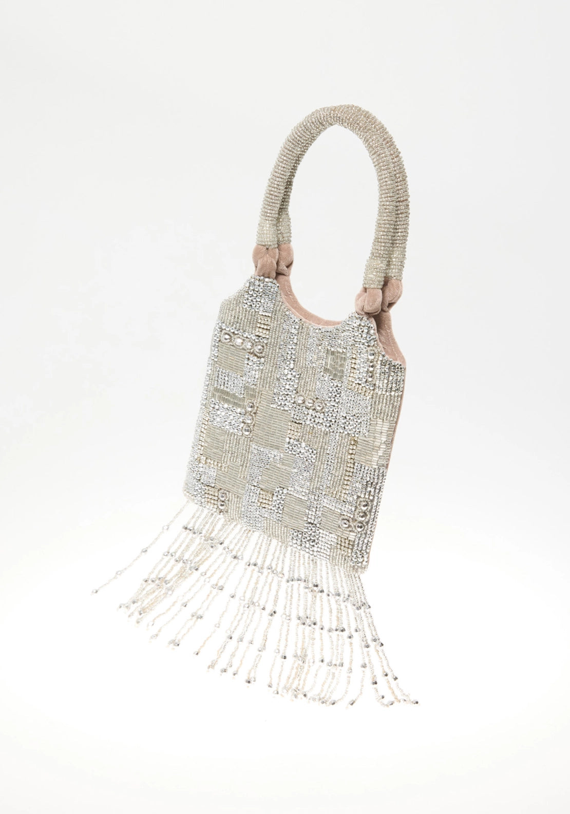 Flat Panelled Handbag - Grey