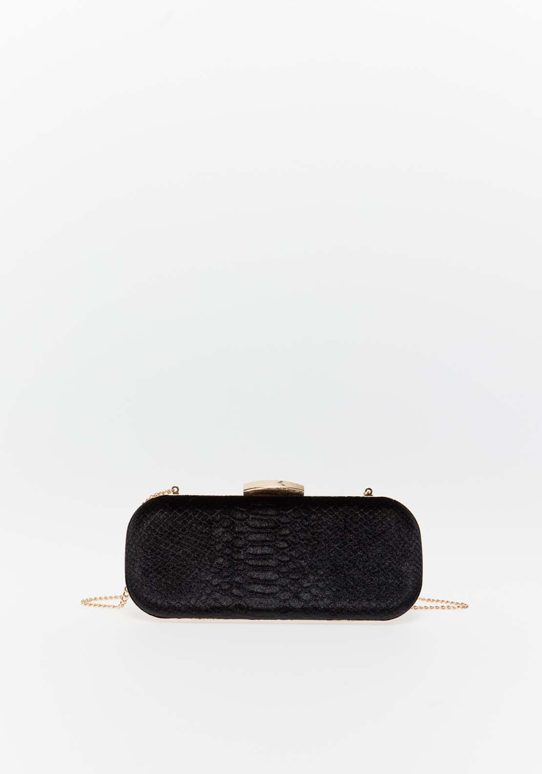 Sfera Velvet Clutch Long - Black 1 Shaws Department Stores