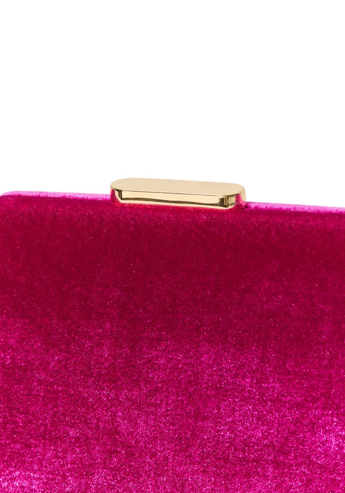 Trapezoid Velvet Box - Fuchsia