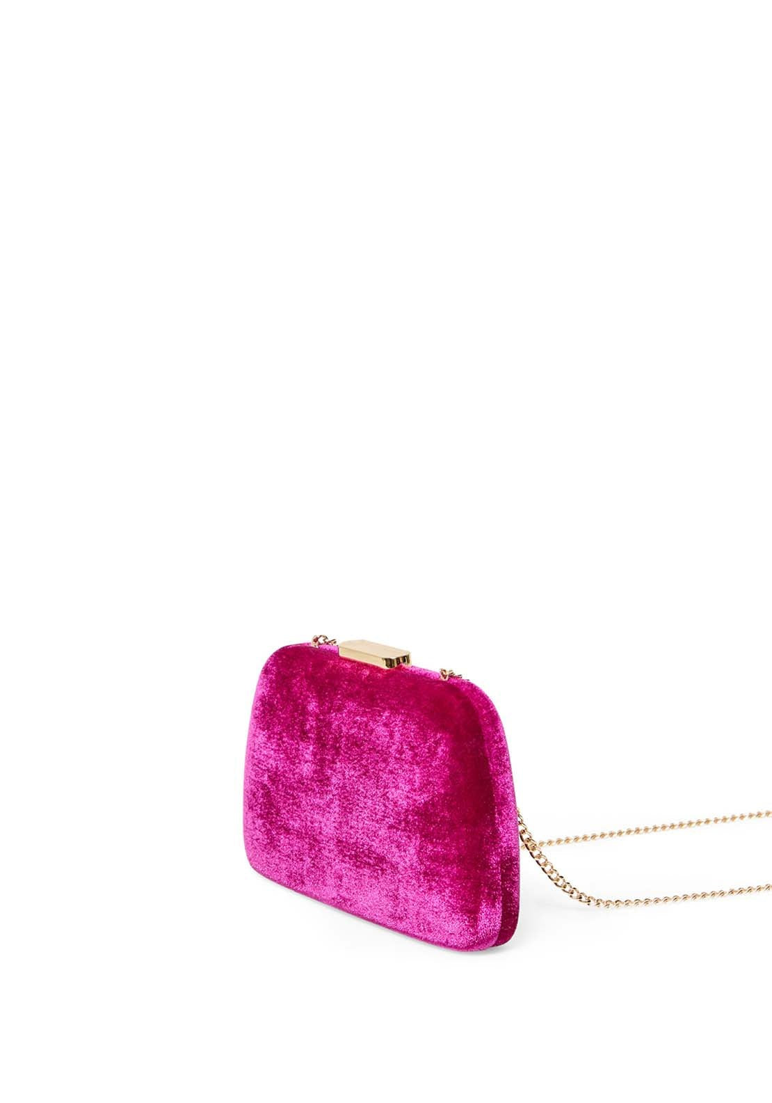 Trapezoid Velvet Box - Fuchsia