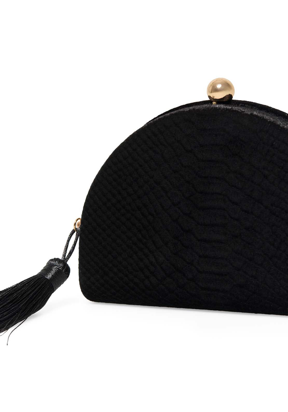 Half Moon Velvet Box - Black