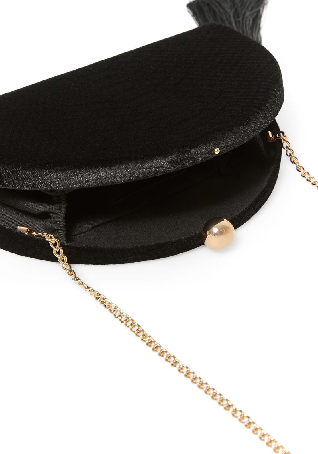 Half Moon Velvet Box - Black