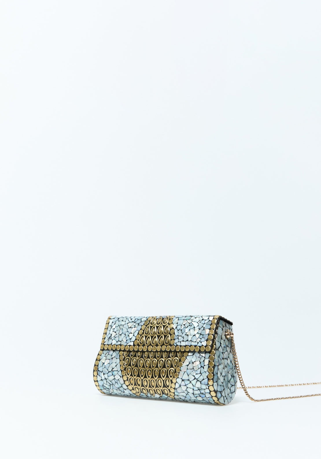 Elongated Box Clutch - Gold